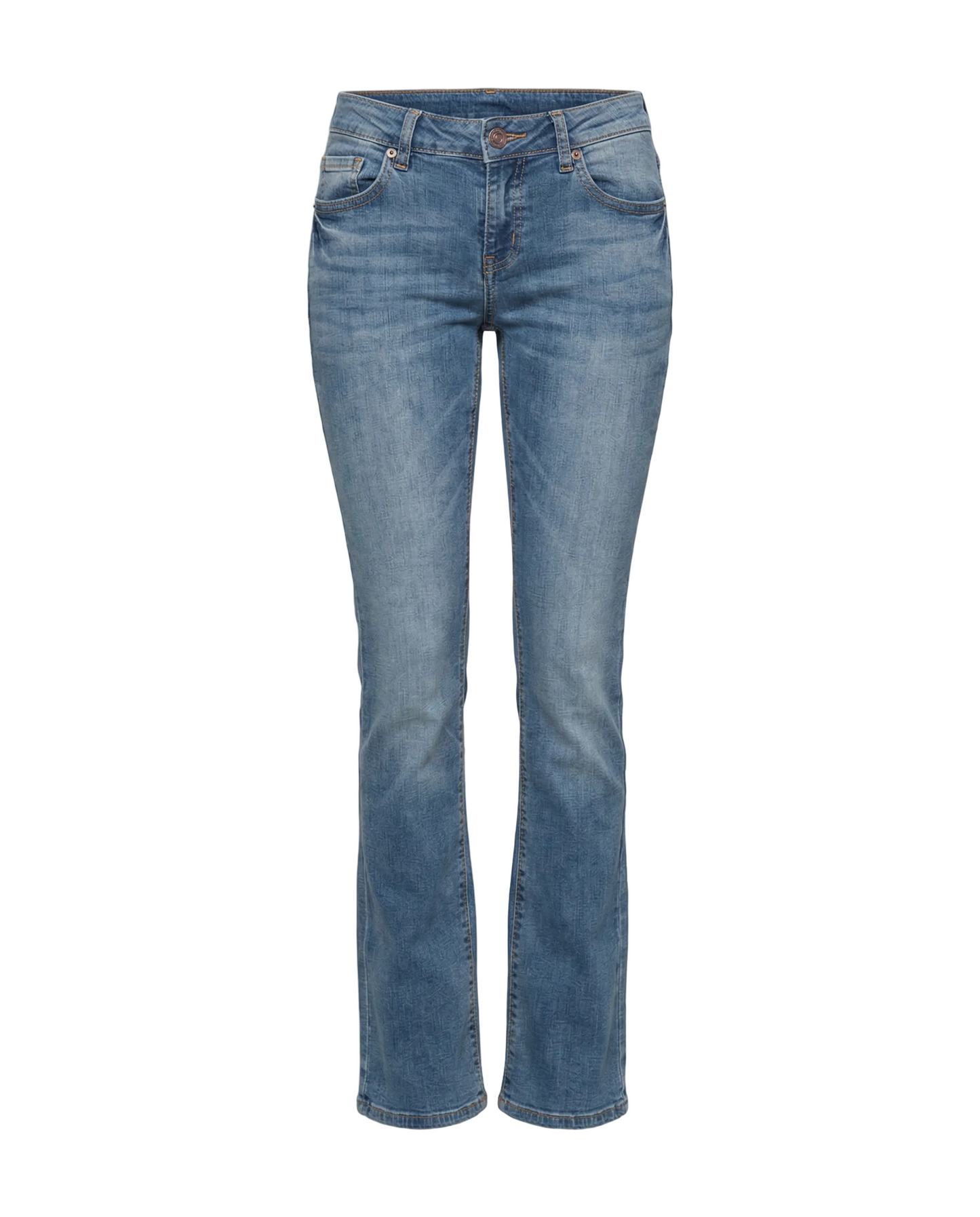 Damskie jeansowe jeansy z niskim stanem i rozszerzanymi nogawkami w swobodnym stylu vintage | Drune 2