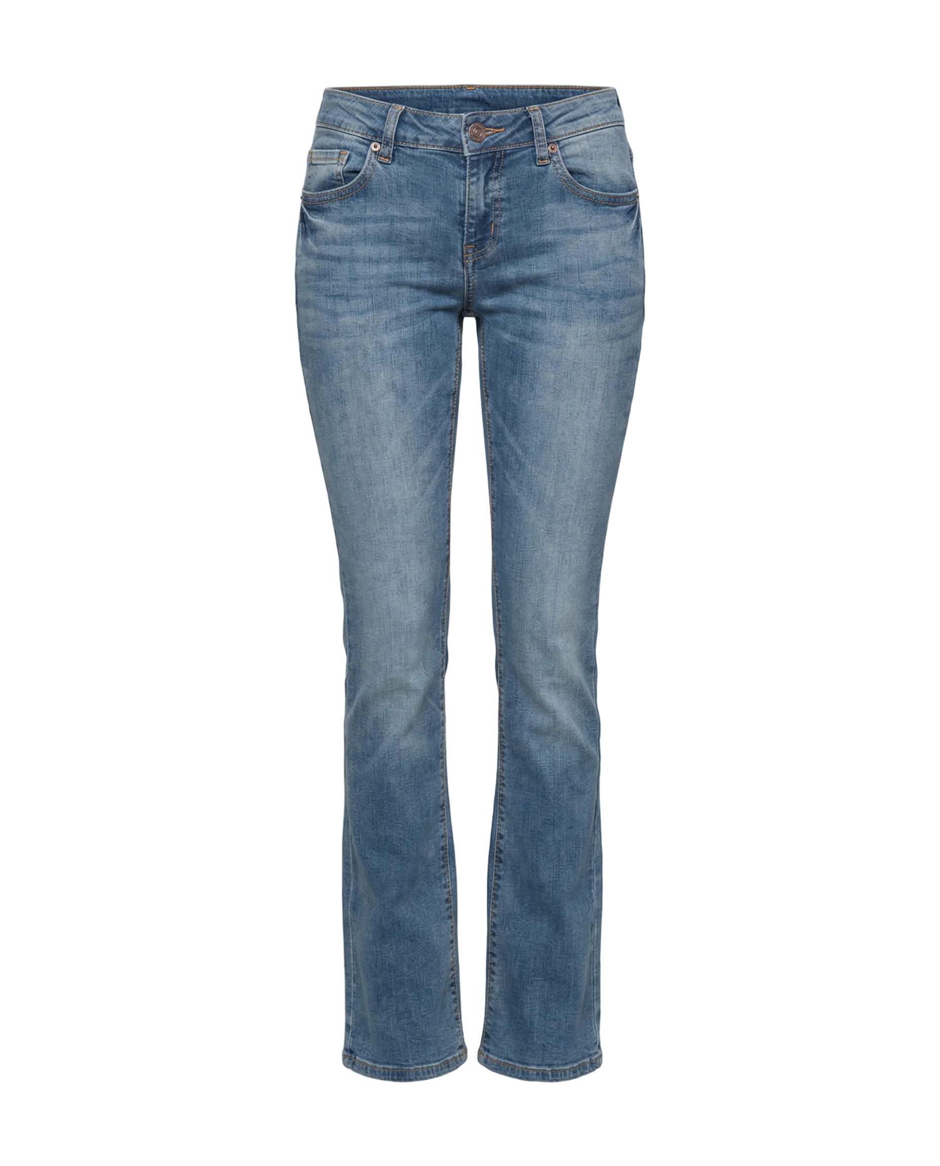 Damskie jeansowe jeansy z niskim stanem i rozszerzanymi nogawkami w swobodnym stylu vintage | Drune 2